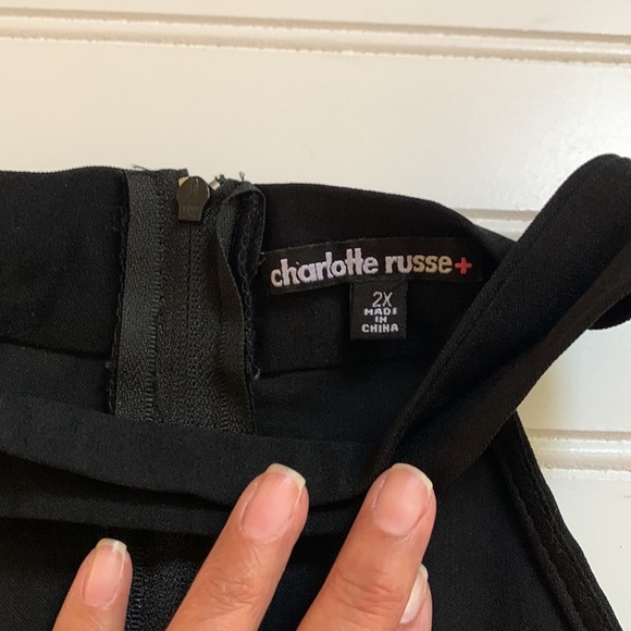 Nwt Charlotte Russe. Black midi dress. Code mood spells night 2X. - Picture 5 of 5